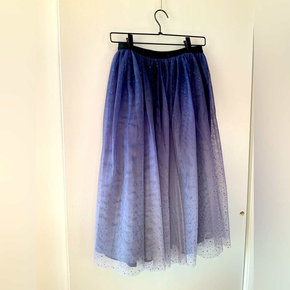 Chicwish Blue Glitter Skirt M/L